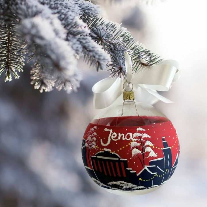 Weihnachtskugel mit Jena-Motiv