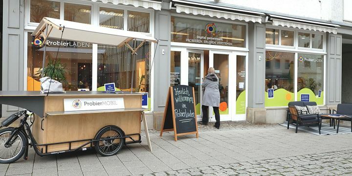 Außenansicht vom ProbierLaden und ProbierMobil