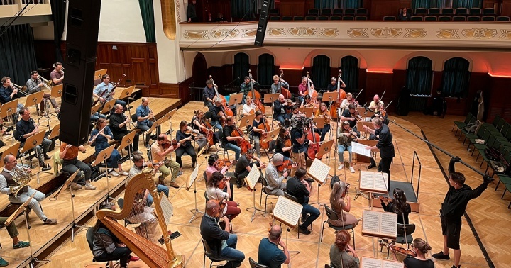 Filmcrew beim Dreh der Jenaer Philharmonie