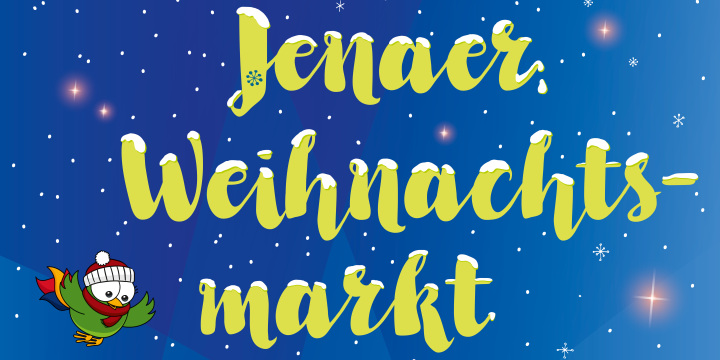 Banner mit dem Schriftzug Jenaer Weihnachtsmarkt  ©JenaKultur