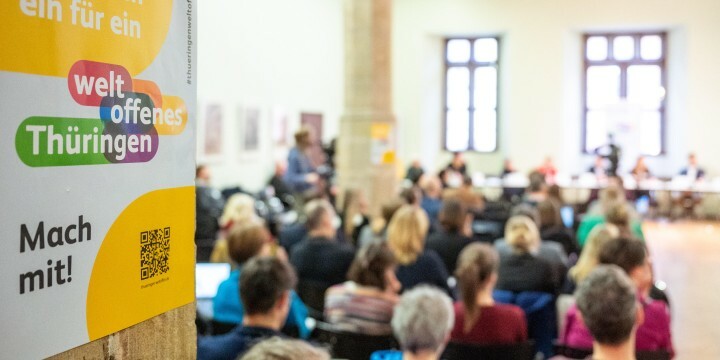 Blick in die Veranstaltung zur Unterzeichnung der Initiative Thüringen Weltoffen der Stadt Jena  ©Initiative Thüringen Weltoffen