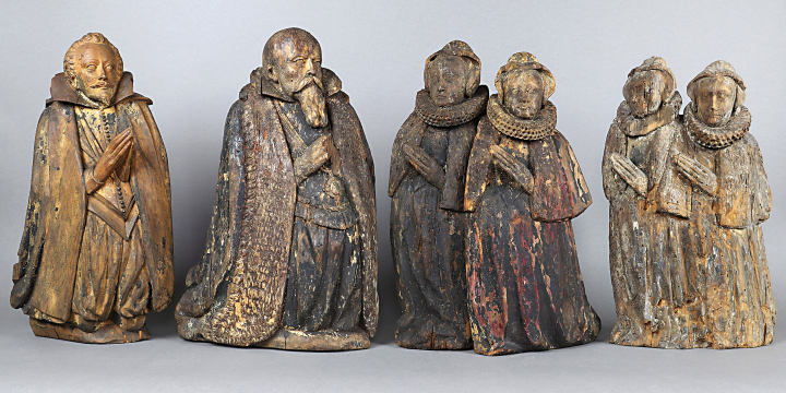 Figuren der Familie Fomann vom Epitaph Ortolph Fomanns d.Ä., 1621-22, Foto I. Przemuß