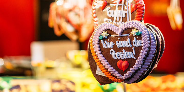 Ein Lebkuchenherz auf dem Jenaer Weihnachtsmarkt  ©JenaKultur, C. Worsch