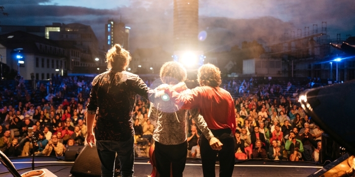 Das Marco Mezquida Trio auf der Bühne der Kulturarena 2021